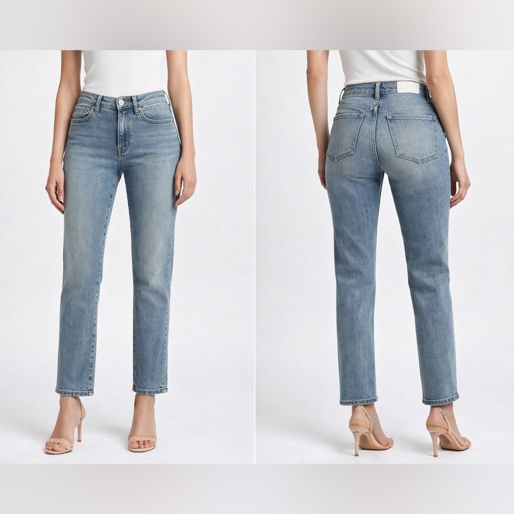 Pistola Audrey High Rise Straight Leg Jeans Size 26 Medium Wash